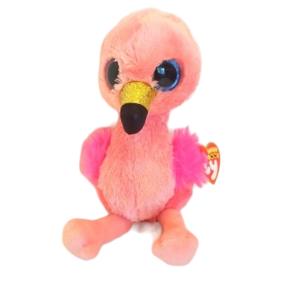 **2/$10** NEW Ty Beanie Boo Tysilk Gilda the Pink Flamingo 2020 - Picture 1 of 9